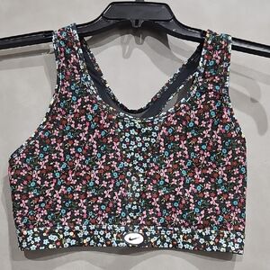 Nike Dri Fit Multicolor Floral Mesh Sports Bra Size XL